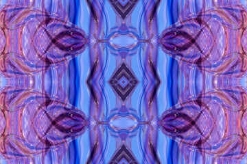 Pink, blue and purple glass abstract.
