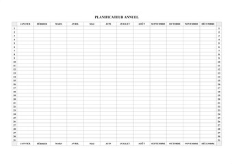 Yearly calendar 2022 schedule with empty cells to write. Planner 2022 in German