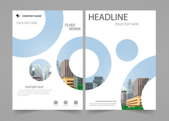 Brochure flyer design template. Leaflet cover presentation, book cover 