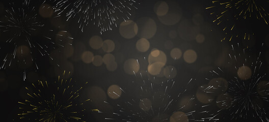 Abstract firework background with free space for text
