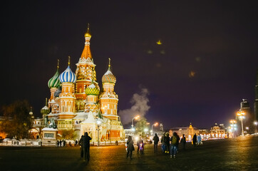 St. Basil's Cathedral on Red square, Moscow, Russia