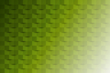 Green geometric vector background, wallpaper 3d Cube shapes. Optical illusion.