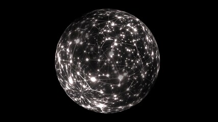 Abstract Plexus Technology Science on rotating sphere concept