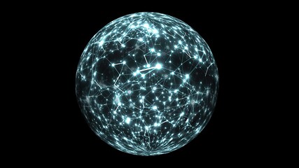 Abstract Plexus Technology Science on rotating sphere concept