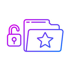 Folder and padlock icon