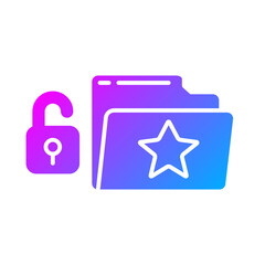 Folder and padlock icon