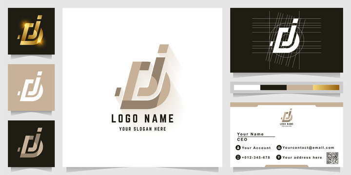 Letter Dj or Di monogram logo