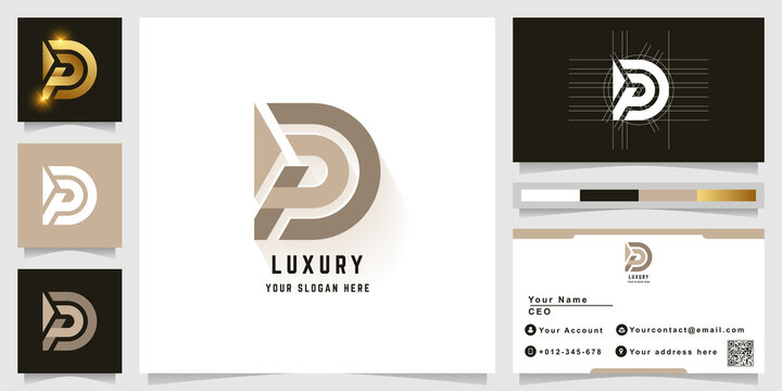 Letter Dp or pD monogram logo