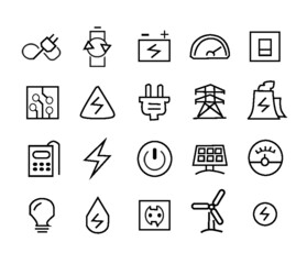 electric icons for logos, icons, symbols and others
