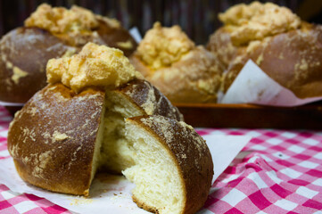 Closeup of a panquemao, traditional Valencian sweet (spain) during easter