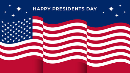 Happy presidents day background template