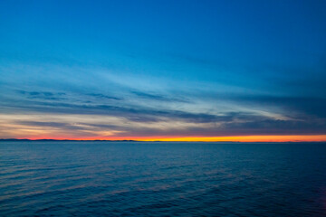 Sunset over the Bering Sea, Russia Far East