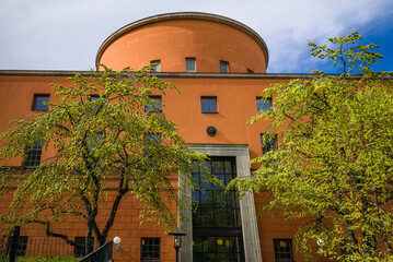 Sweden, Stockholm, City Library, circular exterior
