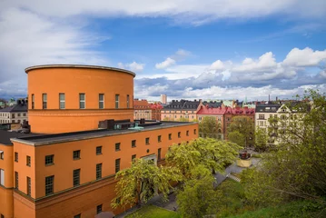 Foto auf Acrylglas Sweden, Stockholm, City Library, circular exterior © Danita Delimont