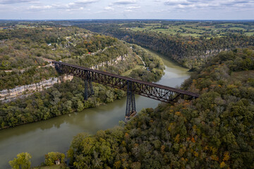 train bridge over the river