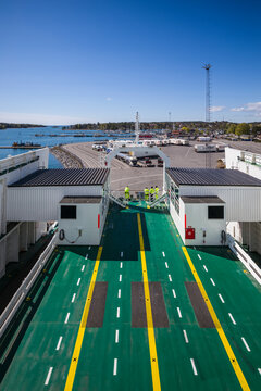 Sweden, Stockholm Archipelago, Nynashamn, Gotland Car Ferry, Parking Ramp