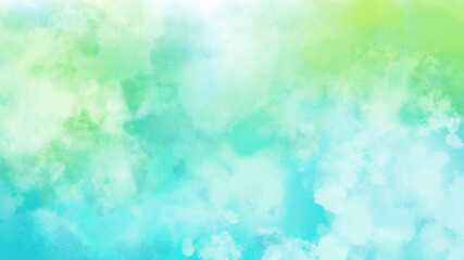 抽象　爽やかな青と緑