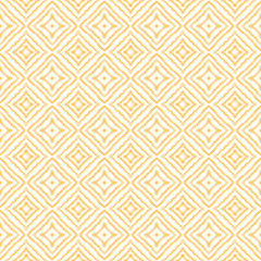 Tiled watercolor pattern. Yellow symmetrical