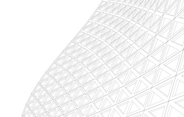 Modern architecture drawing vector 3d illustration