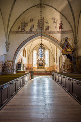 Fototapeta na wymiar Sweden, Gotland Island, Bro, Bro church, interior (Editorial Use Only)
