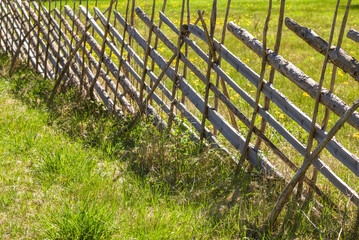 Sweden, Faro Island, Sudersand, wooden fence