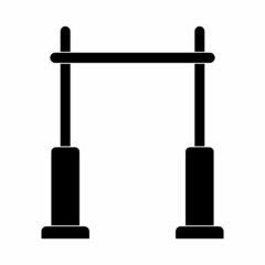 chin up bar icon, chin up bar vector sign symbol