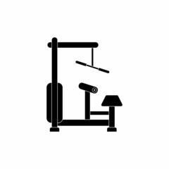 lat pull down icon, lat pull down vector sign symbol