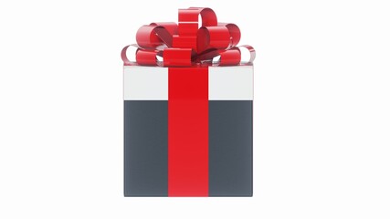 Birthday gift with red ribbon 3d image