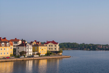 Fototapeta na wymiar Southern Sweden, Karlskrona, skyline from Stakholmen Island