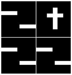 2022 new year christian black and white  icon with white cross in text - 475429357