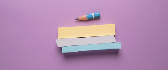 Empty space note papers for copy space