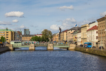 Sweden, Vastragotland and Bohuslan, Gothenburg, city view, by the Stora Hamnkanalen canal