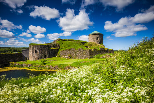 Sweden, Bohuslan, Kungalv, 14th century medieval fortress, Bohus Fastning