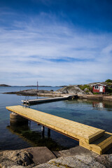 Sweden, Bohuslan, Tjorn Island, Kladesholmen, swimming pier