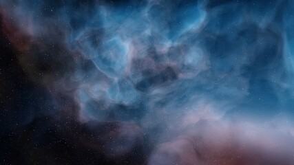 Deep space nebula 3d illustration