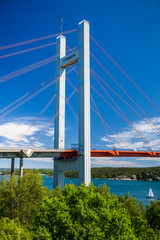 Sweden, Bohuslan, Tjorn Island, Stenungsund, Tjornbron bridge, links the mainland to Tjorn Island