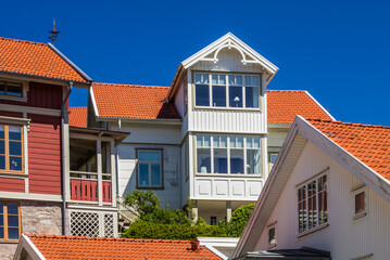 Sweden, Bohuslan, Orust Island, Mollosund, village house detail