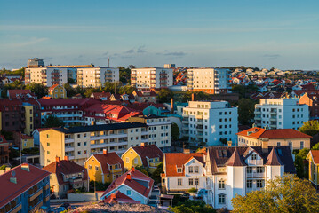 Fototapeta na wymiar Sweden, Bohuslan, Lysekil, town view, dusk