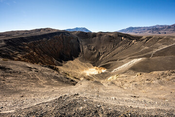 Looking Down into the Ubehebe Crater on clear day