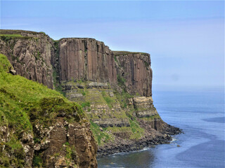 Fototapeta na wymiar The rugged cliffs on Staffa, Scotland