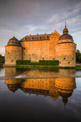 Sweden, Narke, Orebro, Orebro Castle, sunset