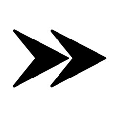 Double arrow icon. Movie element. App symbol. Transfer process. Exchange sign. Vector illustration. Stock image. 