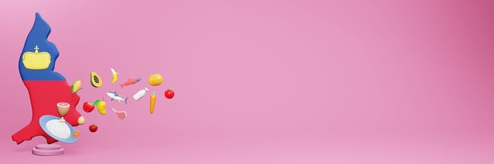 3d rendering of healthy food consumption nutritional requirements in Liechtenstein