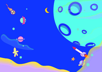 Space vector background illustration