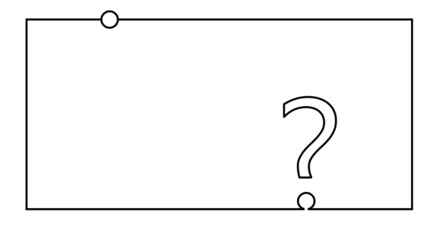 Question mark Line Frame with copy space. Minimal design on white background, Help and support Concept	
