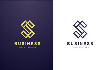 Initial Letter S Logo For Business or Media Company.