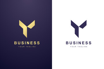 Initial Letter Y Logo For Business or Media Company. - obrazy, fototapety, plakaty