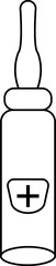 outline ampoule vector icon. isolated black simple line element illustration from health and medical concept. editable vector stroke ampoule icon on white background
