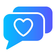 Mobile chat love gradient icon