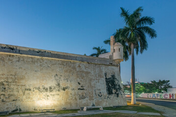 Mexico, Campeche. City Wall, this wall was constructed in the 17th century